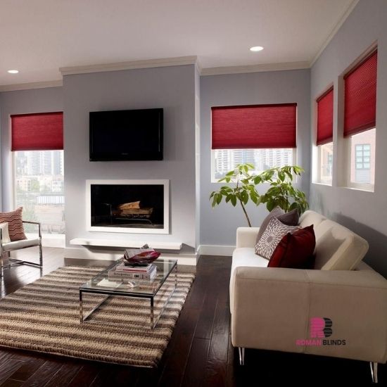 Living Room Electric Blinds Dubai