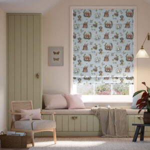 Alice in Wonderland Blue Roman Blind