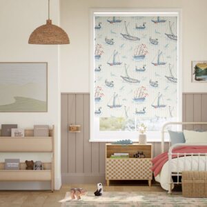 Donald Nautical Stripe Blackout Natural Roller Blind
