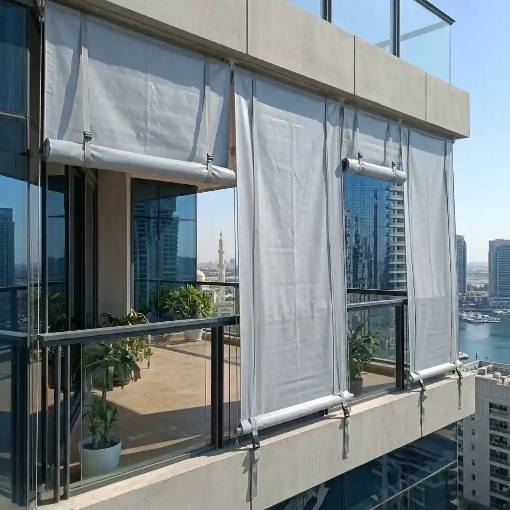 Heavy-Duty PVC Balcony Blinds Dubai | 100% Waterproof Outdoor Shades - Image 2