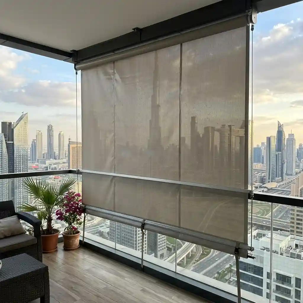 Heavy-Duty PVC Balcony Blinds Dubai | 100% Waterproof Outdoor Shades - Image 3