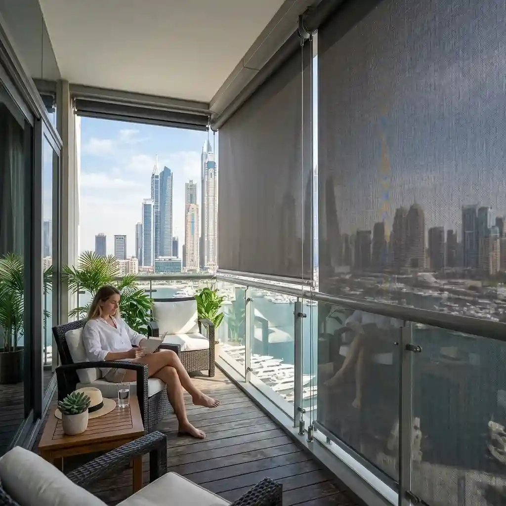 Outdoor Balcony Blinds in Dubai | Waterproof & Sun Protection - Image 2