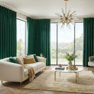 Shiny Velvet Curtains Dubai