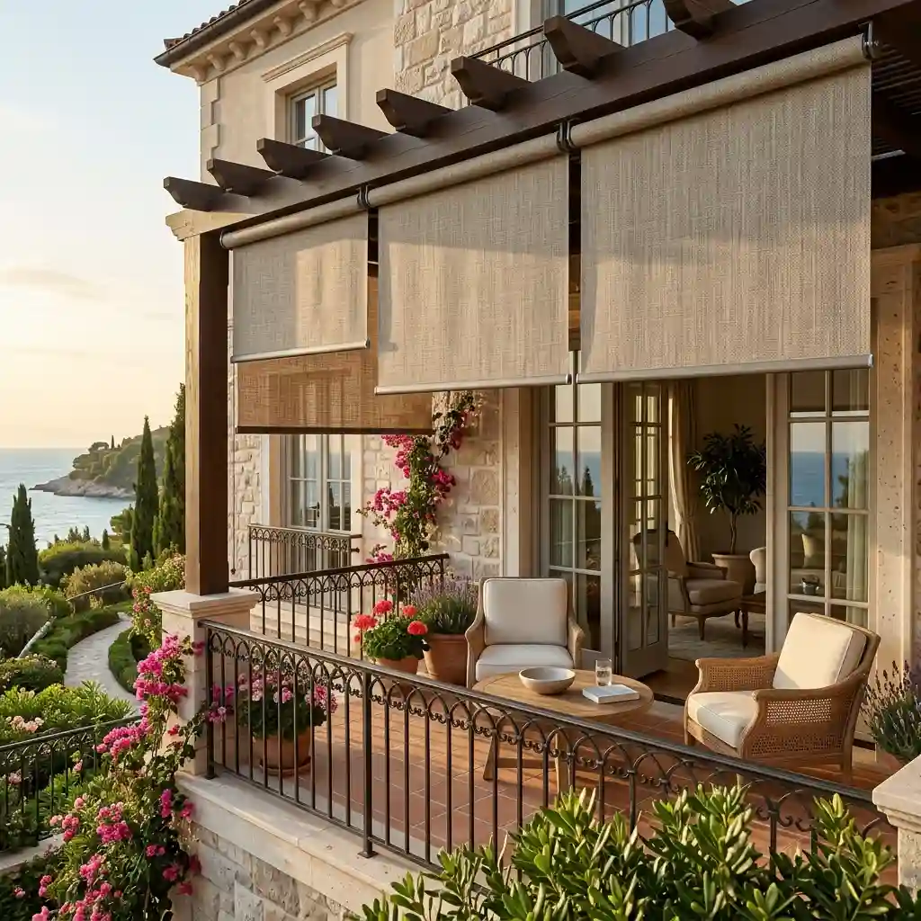 Villa Balcony Roller Blinds | Elegant Outdoor Window Coverings Dubai - Image 3