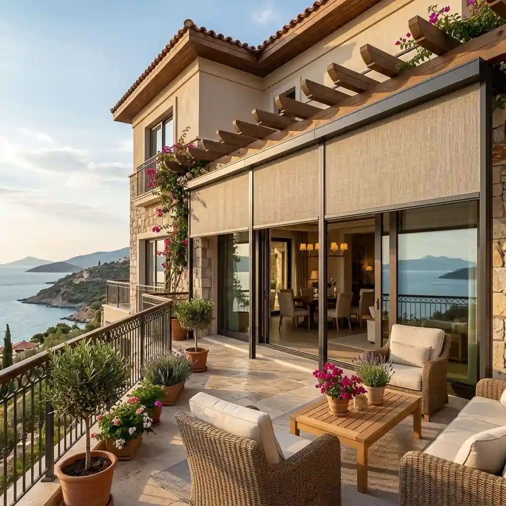 Villa Balcony Roller Blinds | Elegant Outdoor Window Coverings Dubai - Image 4