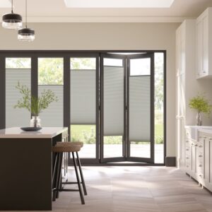BiFold Adapt DuoShade Stucco Pleated Blind Dubai | Thermal BiFold Door Blinds
