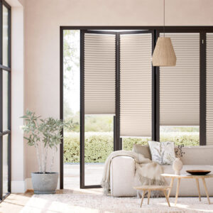 Premium ClickFIT DuoShade Pleated Blind Mink | Custom BiFold Door Blinds Dubai