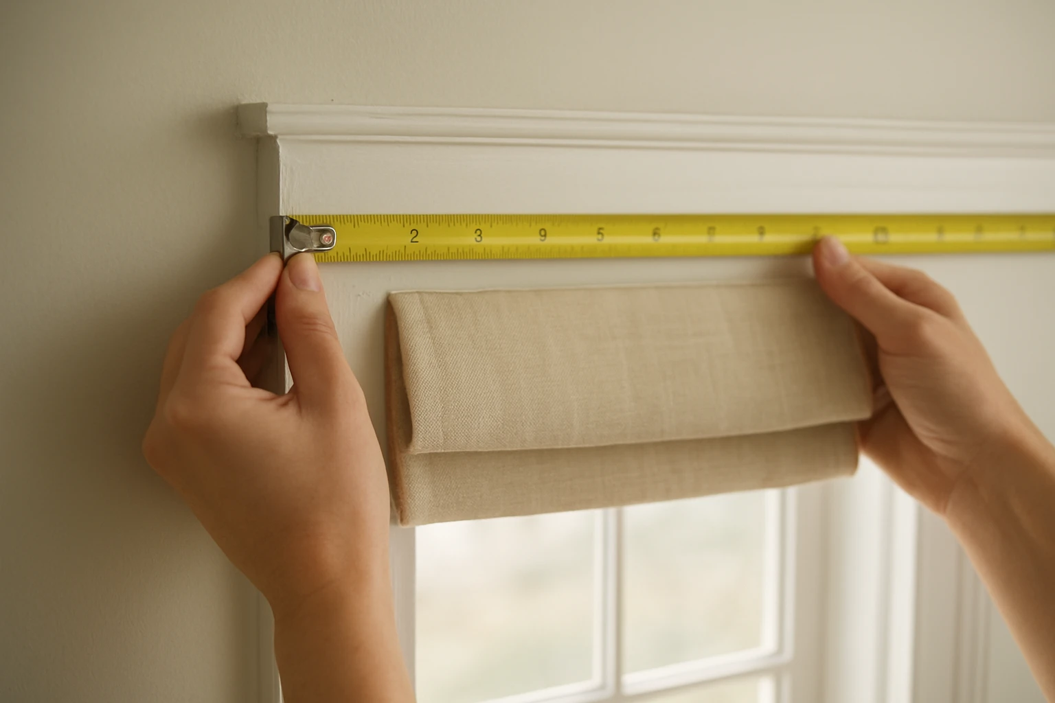 Measuring outside mount roman shades