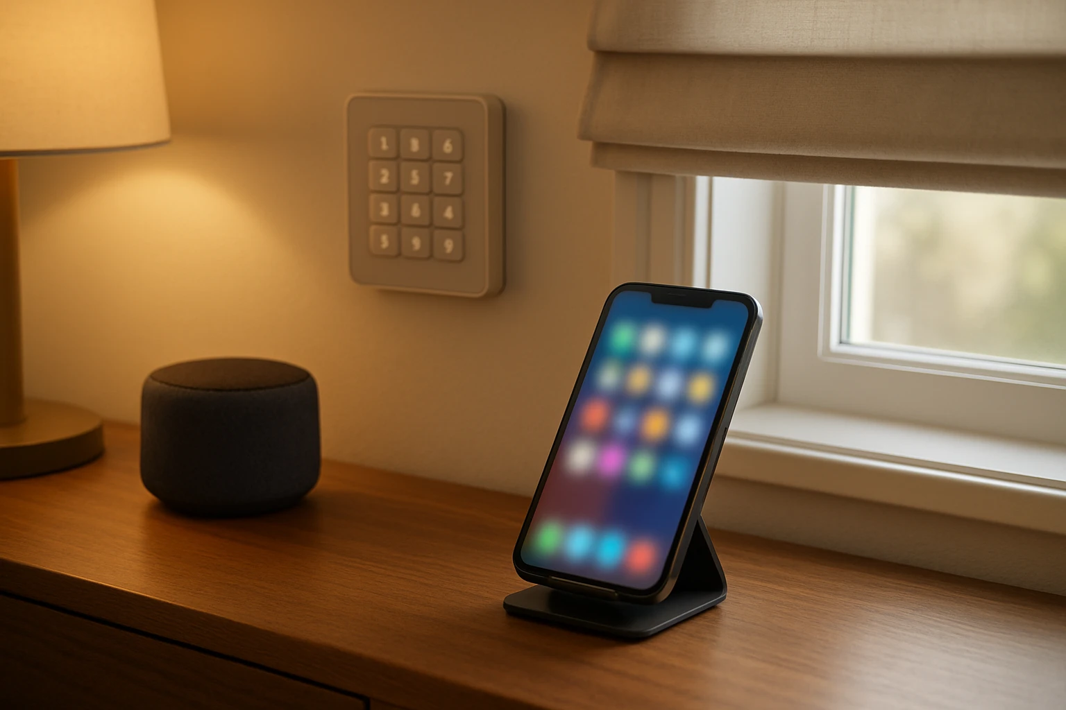 Motorized roman blinds control setup